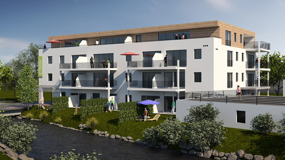 Hochwertige 2-Zimmer Neubau-Wohnung mit Terrasse und Garten
