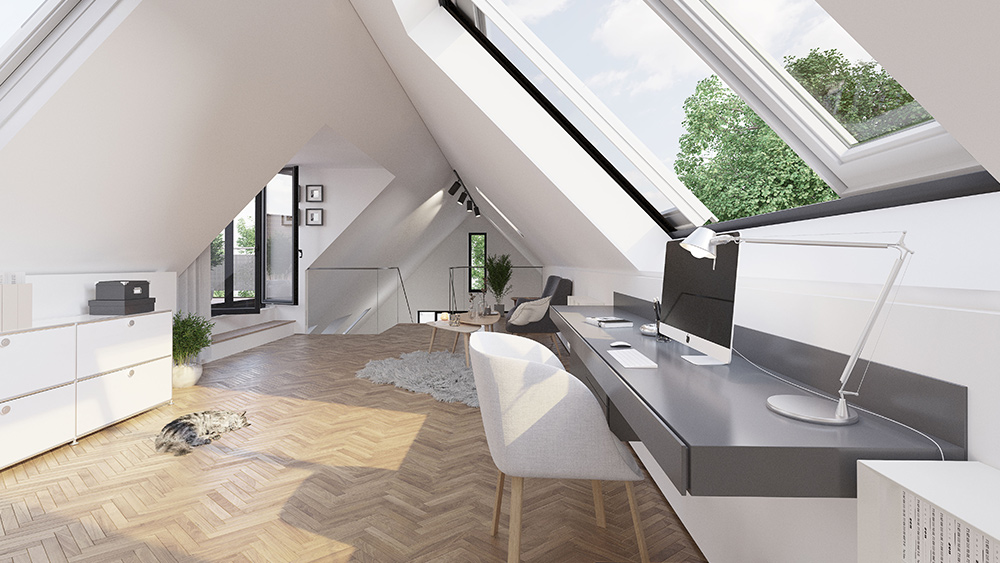 Neubau-Luxus-Dachgeschosswohnung mit Galerie und Dachterrasse